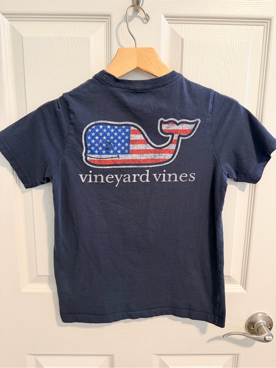 Vineyard Vines Other - Vineyard Vines Navy Short Sleeve Tee with American Flag Whale